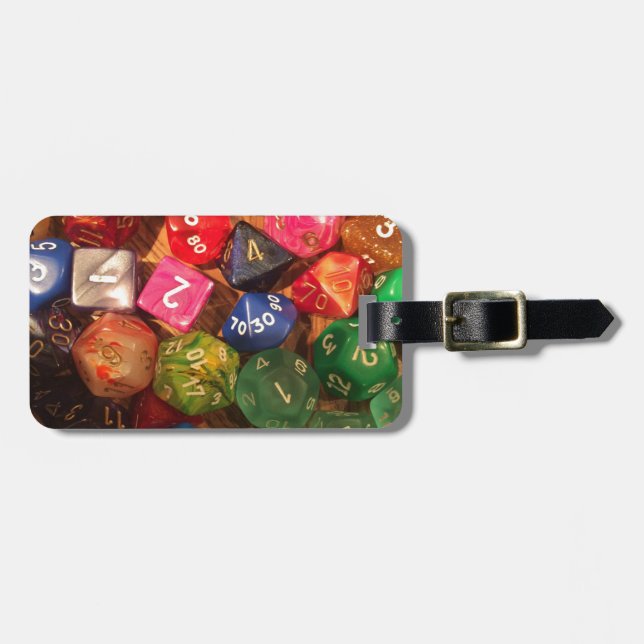 Spaß-Würfelentwurf für Gamers Gepäckanhänger (Vorderseite horizontal)