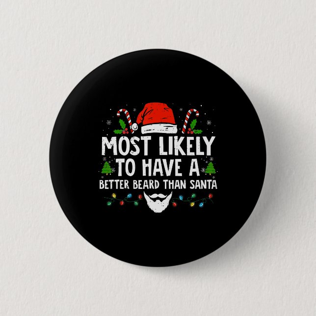 Spaß Xmas am ehesten ein besserer Bart als S Button (Vorderseite)