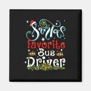 Spaß Xmas beleuchten Weihnachts Lieblings-Busfahre Magnet
