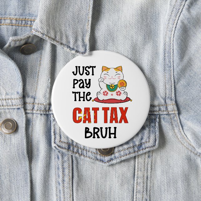 Spaß ZAHLEN DIE KATZSTEUERBRUCHE Button (Beispiel)