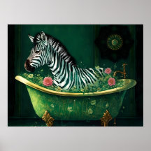 Spaß Zebra in einer Badewanne
