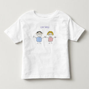 SPASS ZEICHNEND MENSCHEN TRAGEN GESCHMASKEN TODDLE KLEINKIND T-SHIRT