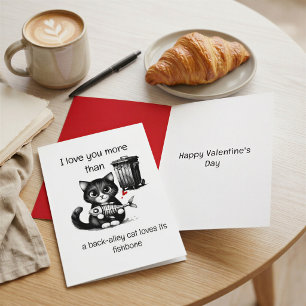 Spaß Zitat Niedliche Katze Witziger Valentinstag Karte