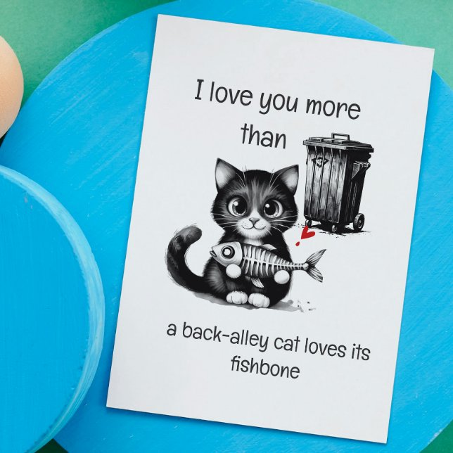 Spaß Zitat Niedliche Katze Witziger Valentinstag Karte (Von Creator hochgeladen)