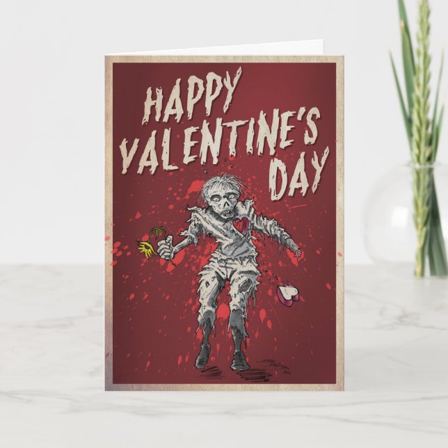 Spaß Zombievalentines Tages Feiertagskarte (Vorderseite)