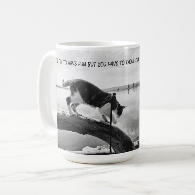 Spaß zu haben macht Spaß Kaffeetasse (Vorderseite Links)