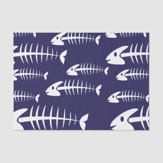 Spaß zum Fischfang auf Weißknochen Seidenpapier (Vorderseite)
