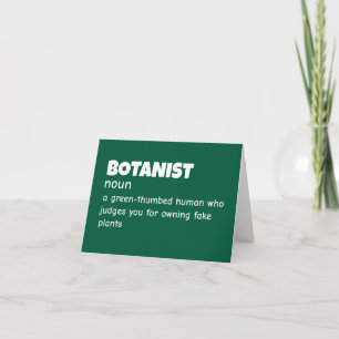 Spaß zur Definition von Blumenwissenschaftlern Dankeskarte