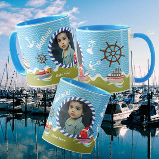 Spaßboote Foto Grün Blau Tasse