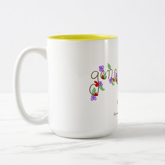Spaßgekritzel-Tasse Zweifarbige Tasse (Links)