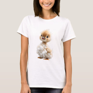 Spaßhaftes Fluffiges Baumwoll-Entenküken Frauen T-Shirt