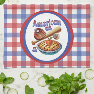 Spaßig amerikanisch wie Baseball & Apfelkuchen  Geschirrtuch