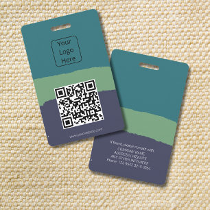 Spaßig editierbare Farb-QR-Code- und Logo-ID-Karte Ausweis