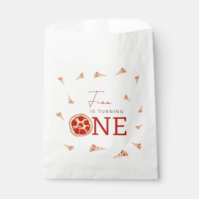 Spaßige 1. Geburtstagsfeier  Geschenktütchen (Vorderseite)