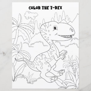 Spaßige Aktivität für Kinder T-Rex Dinosaurier Mal