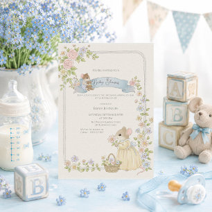 Spaßige Babyparty-Mäuse Einladung