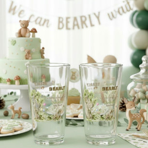Spaßige "Bearly Wait" Baby Shower Party Glas