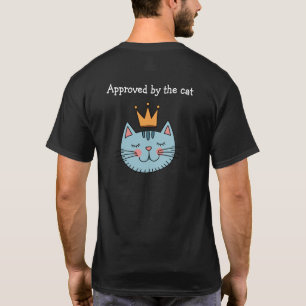 Spaßige Blaue Katze Mit Einem Gelben Kronen Lustig T-Shirt