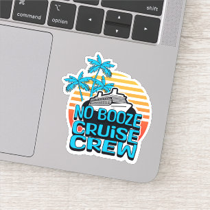 Spaßige blaue NO BOOZE CRUISE CREW Junggesellen Re Aufkleber