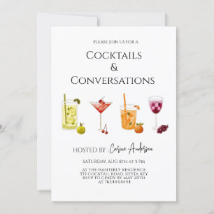 Spaßige Cocktail- und Konversationsparty Einladung