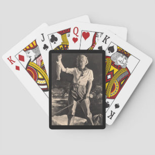 Spaßige Dame Angelreisen Van-Camper Spiel Spiele Spielkarten