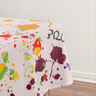 Spaßige Farbkleckse Bunte Frühlingsliebe Tischdeck Tischdecke