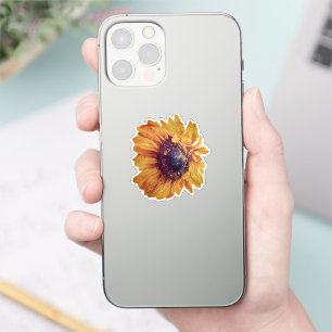 Spaßige Florale Aquarell-Sonnenblumen-Geschenkverp Aufkleber