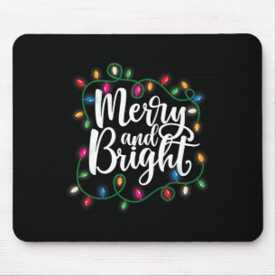 Spaßige fröhliche und helle Weihnachtslichter Xmas Mousepad
