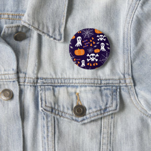 Spaßige gruselige Halloween-Figuren Button