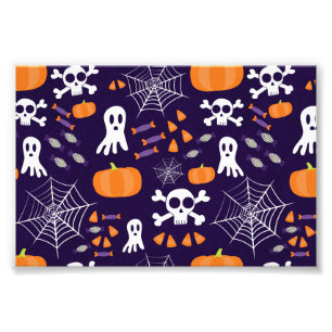 Spaßige gruselige Halloween-Figuren Fotodruck