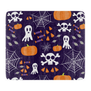 Spaßige gruselige Halloween-Figuren Schneidebrett