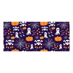 Spaßige gruselige Halloween-Figuren Werbekarte