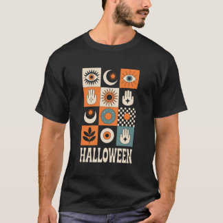 Spaßige Halloween-Tarotkarte, Augen, Hände und Mon T-Shirt