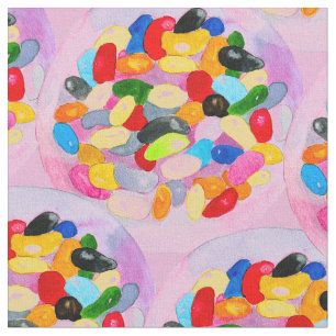 Spaßige Jelly Candy Beans Wasserfarbe Stoff