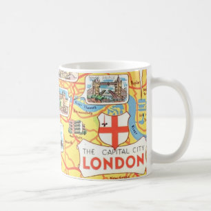 Spaßige Karte von London England Tasse