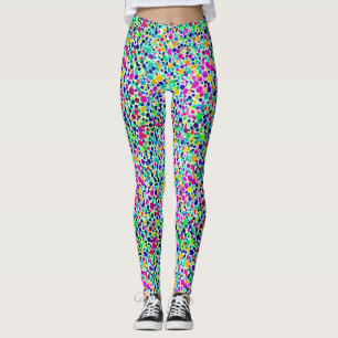 Spaßige künstlerische farbenfrohe Konfetti-Punkte  Leggings