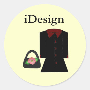Spaßige Mode - iDesign Runder Aufkleber