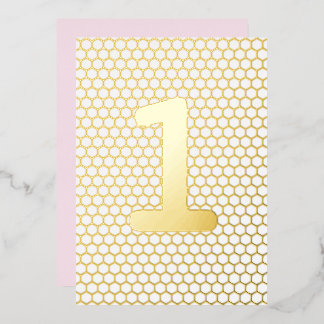 Spaßige moderne benutzerdefinierte goldgeprägte Ge Folieneinladung