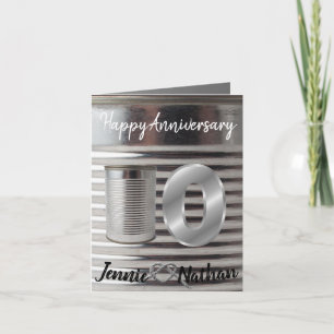 Spaßige persönliche 10. Hochzeitstag Karte
