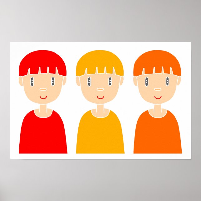 Spaßige, Pop-artige Kinder. Poster (Vorne)