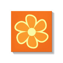 Spaßige Retro-Blume der 60er 70er Jahre