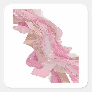 Spaßige Silber-Sticker-Kunst Quadratischer Aufkleber