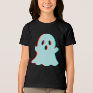 Spaßige Stimmung Anaglyph Geist Halloween Tri-Blend Shirt