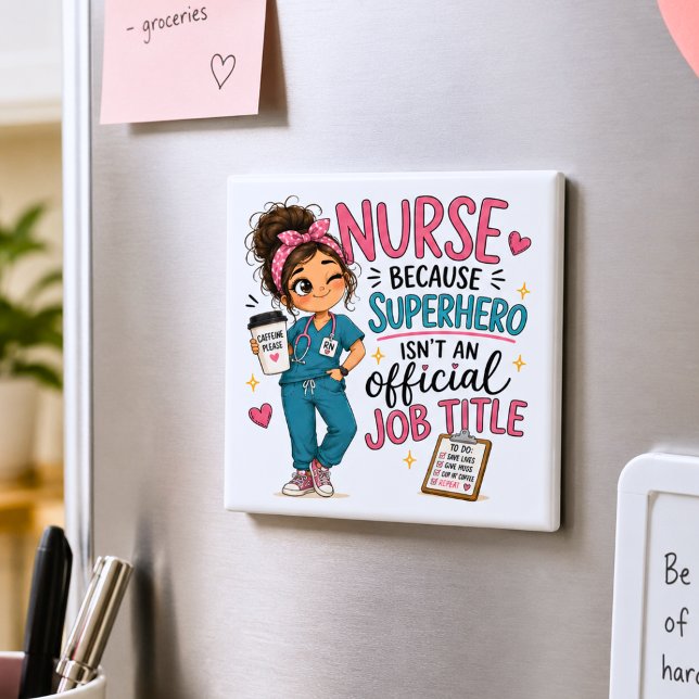 Spaßige Superhelden-Krankenschwester Magnet (Von Creator hochgeladen)