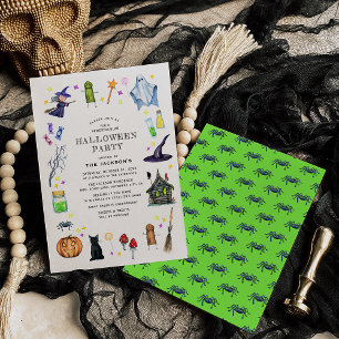 Spaßige süße Kinder Halloween-Party Einladung