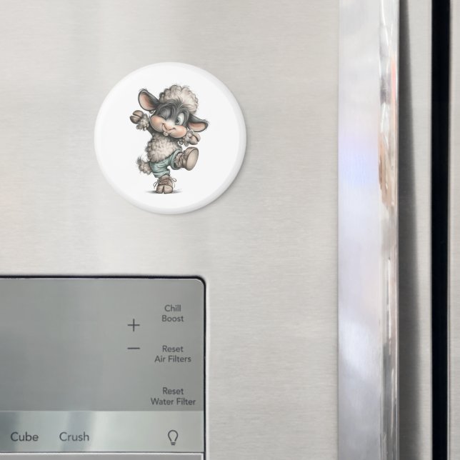 Spaßige Süße Schafe Magnet (In Situ (Kühlschrank))