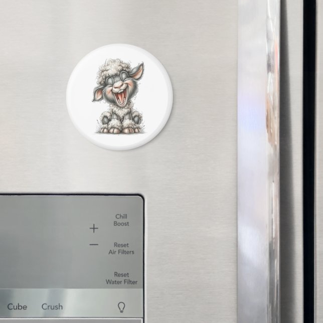 Spaßige süße Schafe Magnet (In Situ (Kühlschrank))