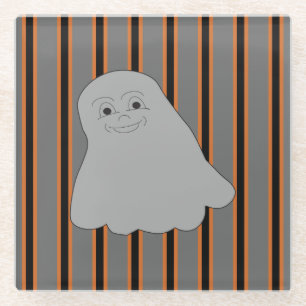Spaßige und elegante Halloween-Geister Glasuntersetzer