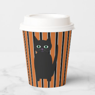 Spaßige und elegante Halloween-Schwarze Katzen Pappbecher