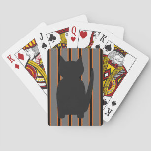 Spaßige und elegante Halloween-Schwarze-Silhouette Spielkarten